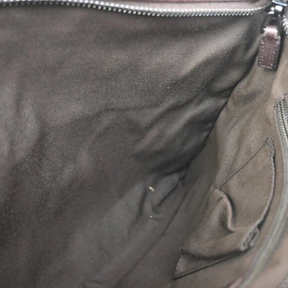 GUCCI Logo Guccissima GG Pattern Shoulder Bag Leather Brown Italy 82FB922 - Picture 11 of 16